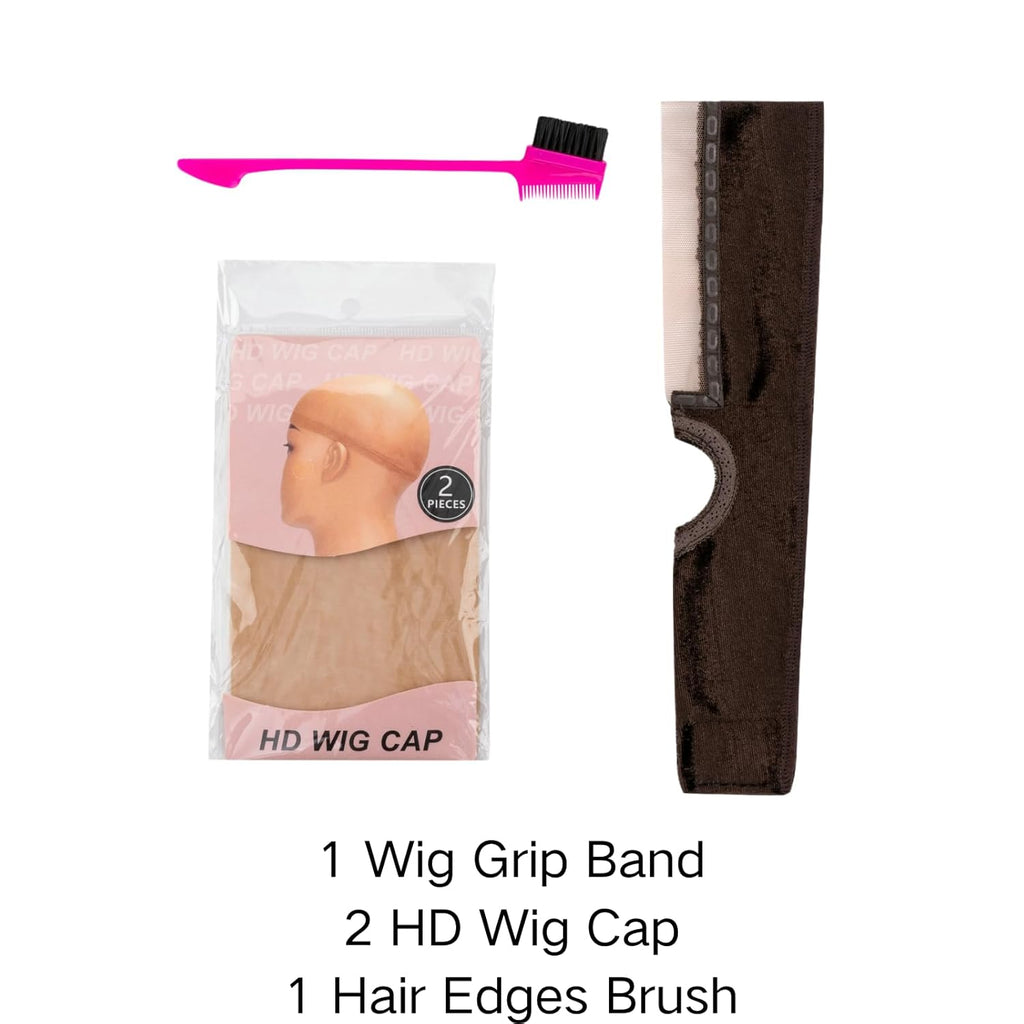 Wig Grip Band Women Adjustable: Wig Gripper With Ear-Cutouts Natural Lace Edge - Adjustable Non-Slip Off Band With Velcro Comfortable Breathable No-Headache