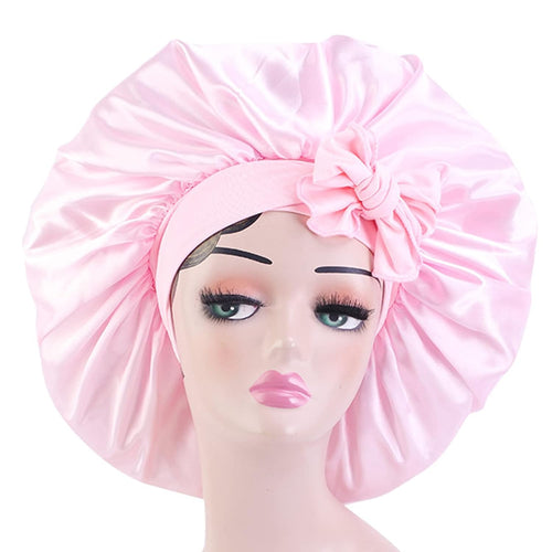 Satin Bonnet Silk For Hair Sleeping: Women Tie Bonnets Adjustable Night Cap Jumbo Size Comfortable Wide Band for Braids Curly Long Hair